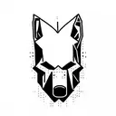 Lobo con rayos tattoo design idea