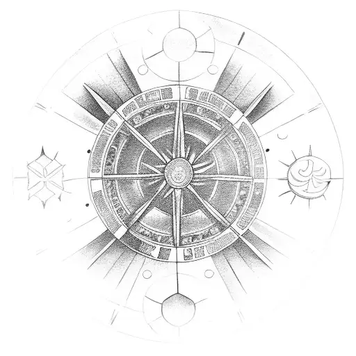 Wheel of fortune tarot card tattoo design idea