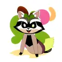 raccoon and chameleon tattoo design idea