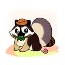 raccoon and chameleon tattoo design idea