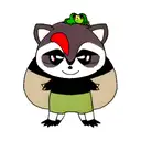 raccoon and chameleon tattoo design idea