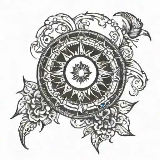 sunlight, location I've lived ,good sprit ancient   tattoo design idea