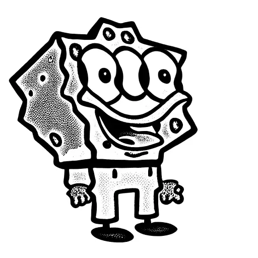 matching SpongeBob tattoo design idea