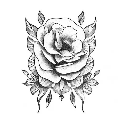 February, June, august, December birth flowers  tattoo design idea
