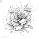 February, June, august, December birth flowers  tattoo design idea
