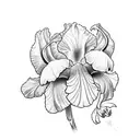 iris flowers  tattoo design idea