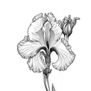 iris flowers  tattoo design idea