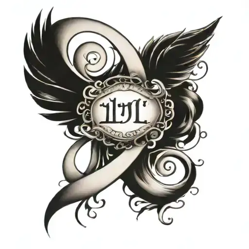 11:11 inside an infinity symbol tattoo design idea