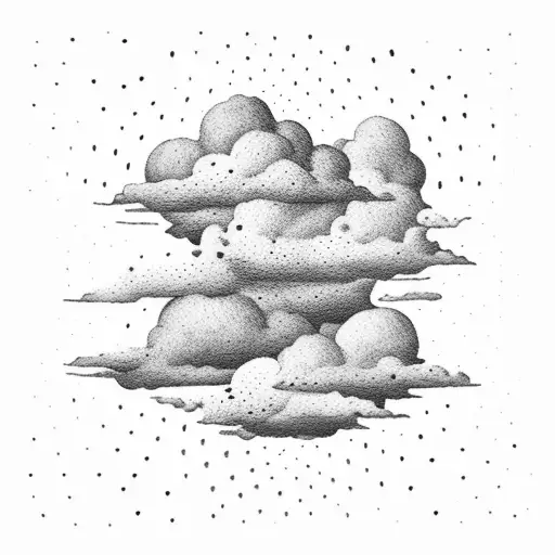 Clouds with a cross tattoo design idea