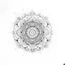 mandala con flores para espalda tattoo design idea