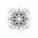 mandala con flores para espalda tattoo design idea