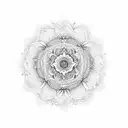 mandala con flores para espalda tattoo design idea