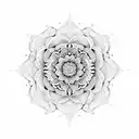 mandala con flores para espalda tattoo design idea