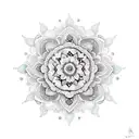 mandala con flores para espalda tattoo design idea