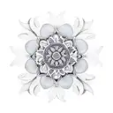mandala con flores para espalda tattoo design idea