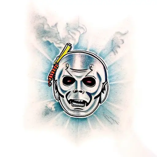 A traditional tattoo design of Michael Myers  tattoo design idea