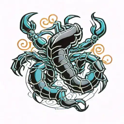 Scorpio zodiac symbol with birthdays 09 11 1995 tattoo design idea