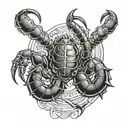 Scorpio zodiac symbol with birthdays 09 11 1995 tattoo design idea