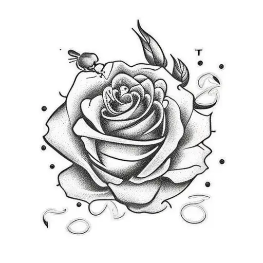 rosas simples y entre ellas el año 1958 tattoo design idea