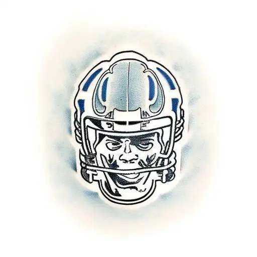 American football player tattoo design idea