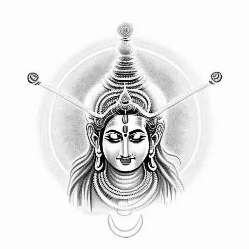shiva Hindu god tattoo design idea