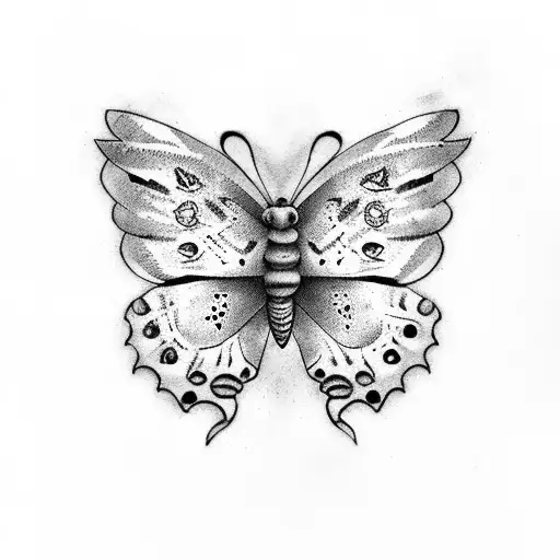 butterfly with croatian flag tattoo design idea