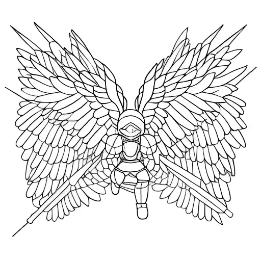 pequeñas alas de angel minimalista  tattoo design idea