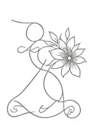 S and D initials Always with a heart and a flower tattoo design idea