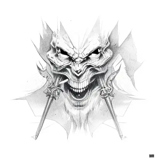 sinister wizard tattoo design idea