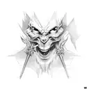 sinister wizard tattoo design idea