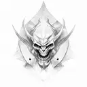 sinister wizard tattoo design idea