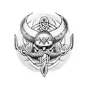 viking, lore, gods, runes, sacrifice tattoo design idea
