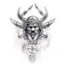 viking, lore, gods, runes, sacrifice tattoo design idea