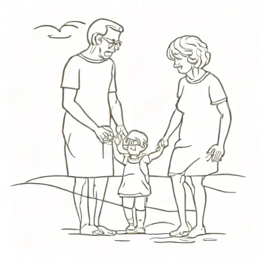 memories with my grand parents in holidays in Brittany  tattoo design idea