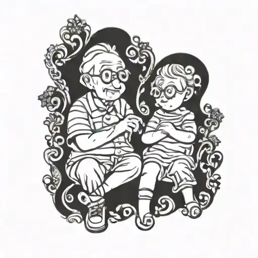 grandparents Brittany holiday souvenir tattoo design idea