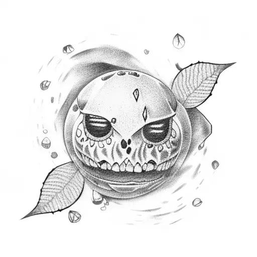 peach tattoo design idea
