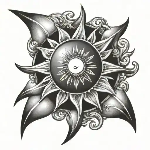 sun ray shoulder tattoo design tattoo design idea