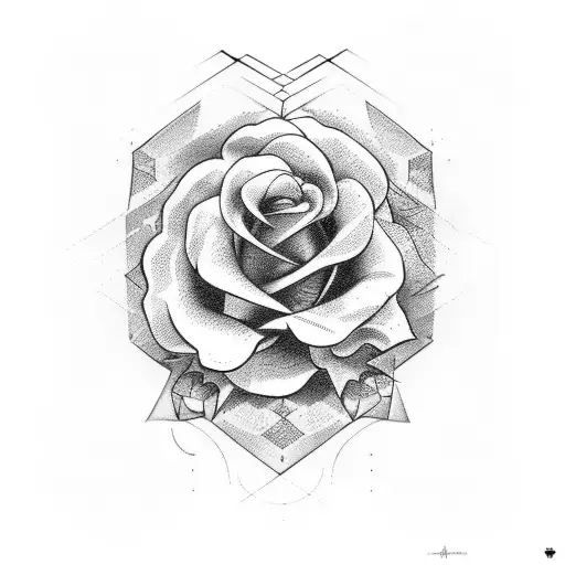 rosa con amor tattoo design idea