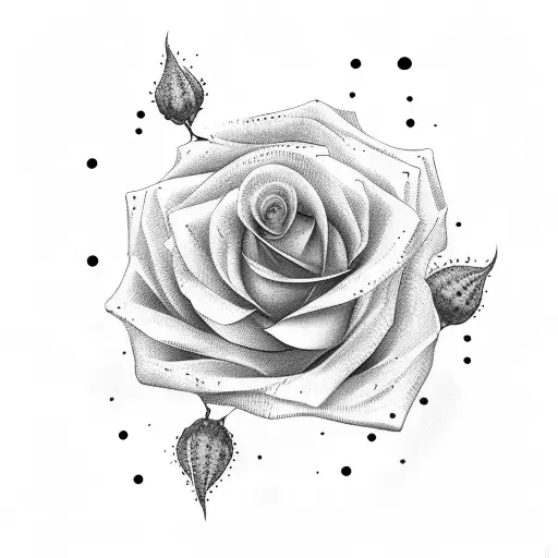 rosa con amor tattoo design idea
