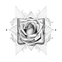rosa con amor tattoo design idea