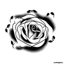 rosa con amor tattoo design idea