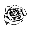 rosa con amor tattoo design idea