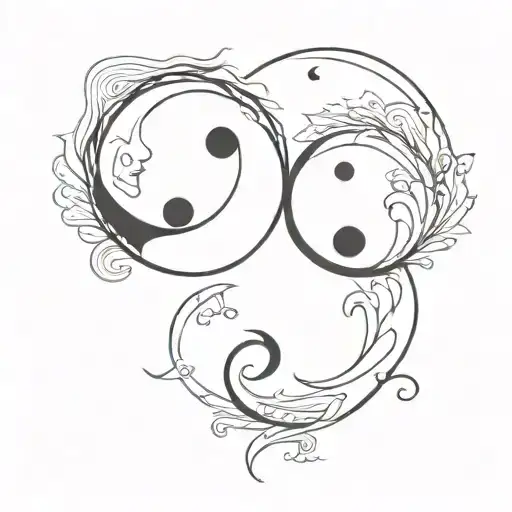 friendship tattoos inspired. Yin and yang symbol, add moon to the design, and put leo and gemini signs tattoo design idea