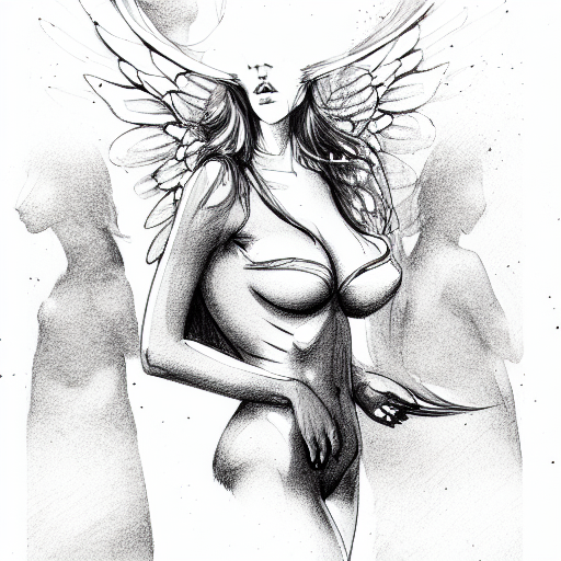 Sexy Angel tattoo design idea