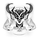 Sexy Devil tattoo design idea