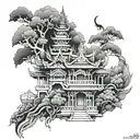 Thai temple tattoo design idea