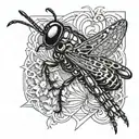 cricket, locust tattoo design idea
