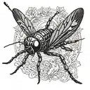 cricket, locust tattoo design idea