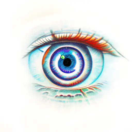 eye in triangle tattoo design idea