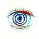 eye in triangle tattoo design idea